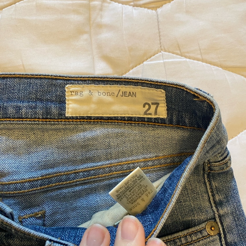 rag & bone straight leg crop light wash jeans size 27 - Picture 8 of 8